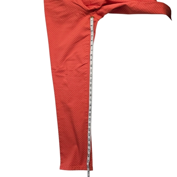 🌼3 for $15🦋 CHARTER CLUB Jeans orange Swiss dot size 6 regular straight leg - Picture 7 of 7